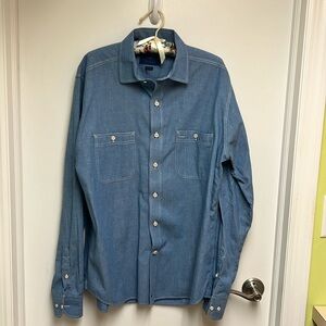 Men’s David Donahue Long Sleeve Button-Front Shirt